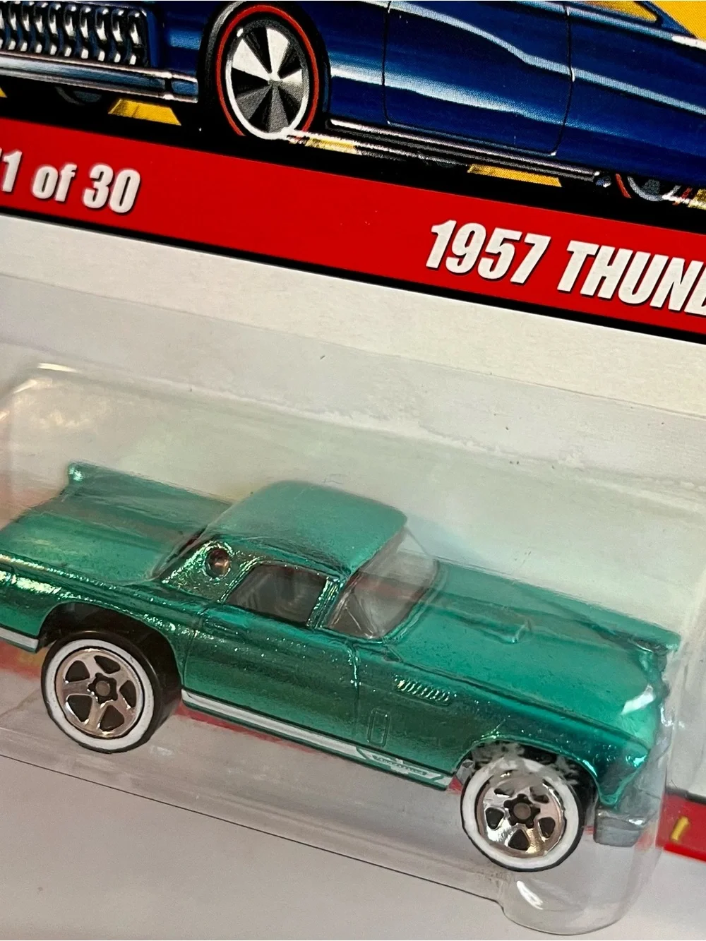 Hot Wheels Classics Series 2 11/30 1957 THUNDERBIRD T-Bird Aqua Blue 2005